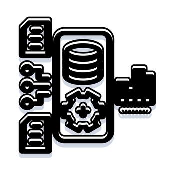 datos Procesando y almacenamiento servidor tecnología vector