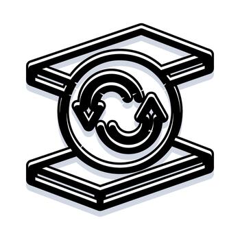 Syncing data between two layers concept vector