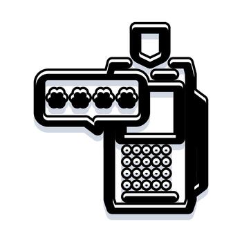 Secure payment terminal with pin code encryption shield vector