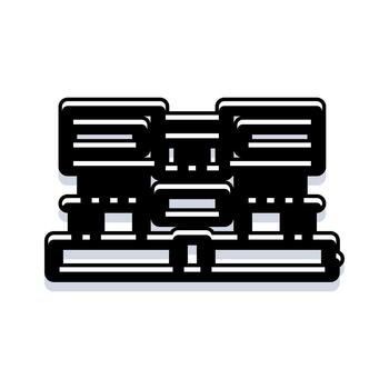 Data cloud server rack hosting computing technology vector