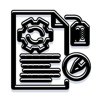 Document configuration editing and file processing workflow vector