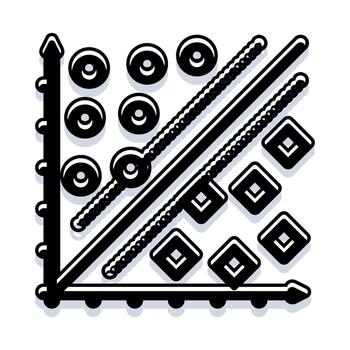 máquina aprendizaje algoritmo clasificando datos puntos en gráfico vector