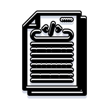 Code document file with programming language symbols vector