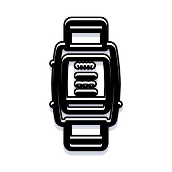 Smartwatch displaying progress tracking data icon vector