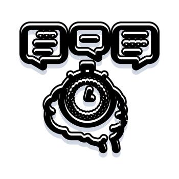 lluvia de ideas ideas para eficiente hora Procesando icono vector