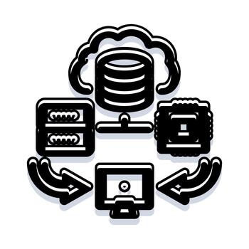 Cloud computing storing and processing shared data vector
