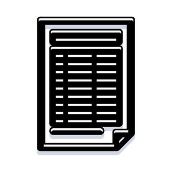 documento con líneas representando organizado texto datos vector