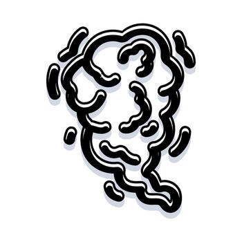 Comic smoke puff cloud dissolving effect vector