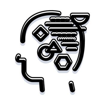 mente pensando Procesando cerebro actividad generando ideas vector