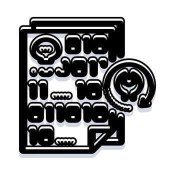 Binary code file with programming and development concept vector