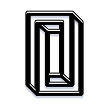 imposible rectángulo resumen forma creando óptico espejismo vector