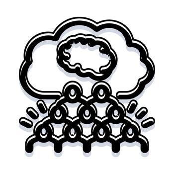 colectivo inteligencia nube gerente grupo pensando proceso vector
