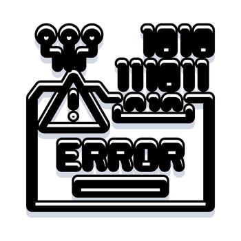 Computer system error warning with binary code vector