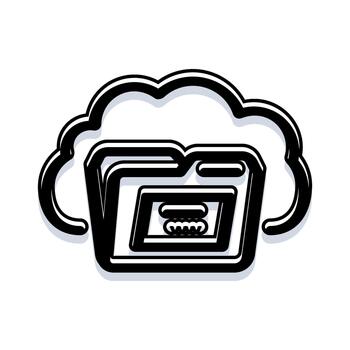 nube datos carpeta hospedaje archivos para informática red vector