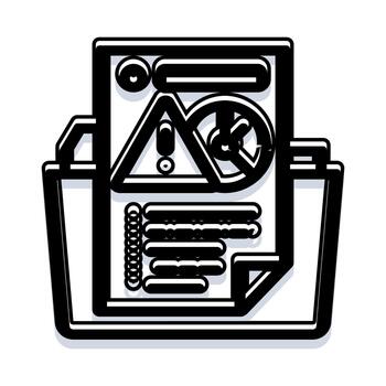 riesgo análisis reporte documento en carpeta vector