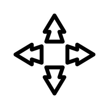 Direction Arrow pointer navigation movement icon vector
