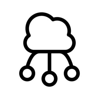 Cloud storage data server icon vector