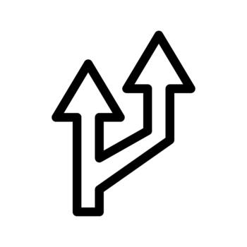 dirección navegación flecha puntero icono vector