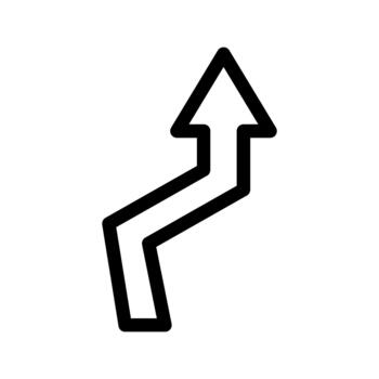 dirección puntero navegación flecha icono vector