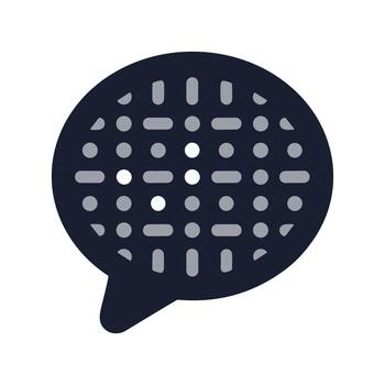 Modern Geometric Message Bubble with Morse Code Pattern Element vector