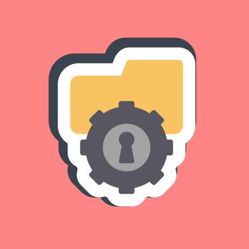 pegatina datos archivo. datos seguridad elementos. vector