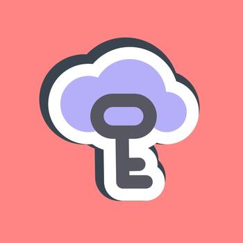 pegatina llave datos. datos seguridad elementos. vector