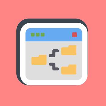 Sticker file spliting. Data security elements. vector