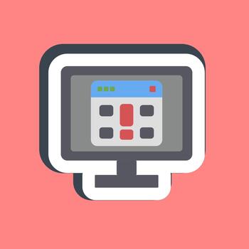 pegatina advertencia. datos seguridad elementos. vector