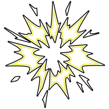 Fire Explode Comic Effect Illustration vector