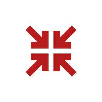 Exit Fullscreen solid icon for cloud computing vector