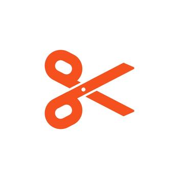 Cut solid icon for software dashboard vector