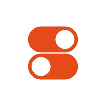 Switch solid icon for system configuration vector