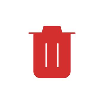 Delete solid icon for mobile application vector