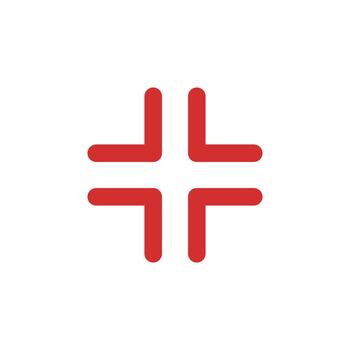 Exit Fullscreen solid icon for interface development vector