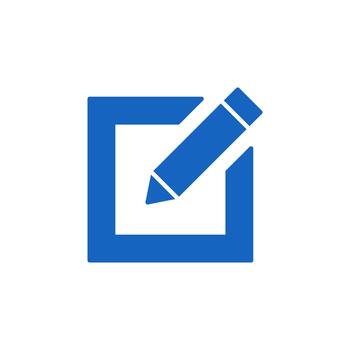 Edit solid icon for digital workspace vector