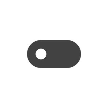 Toggle Off solid icon for settings management vector