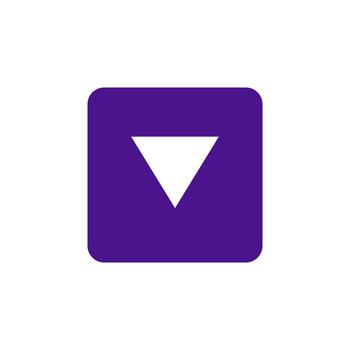 Dropdown solid icon for menu navigation vector