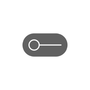 Toggle Off solid icon for mobile application vector