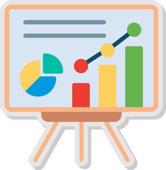 Data Visualization Flat Shadow Design vector