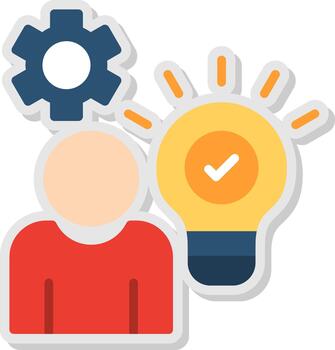 Solution Outlined Concept Piece vector