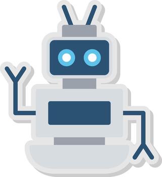 robot interactivo ui diseño vector