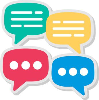 Comments Flat Shadow Design vector