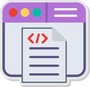 Coding Stylized Flat Drawing vector