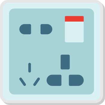 enchufe plano sombra diseño vector