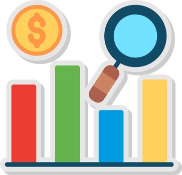 Data Analysis Sharp Line Mark vector