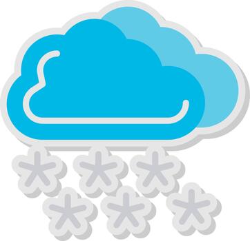 invierno agudo línea marca vector