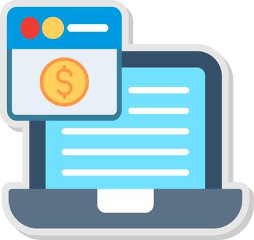sitio web monetización sensible aplicación forma vector