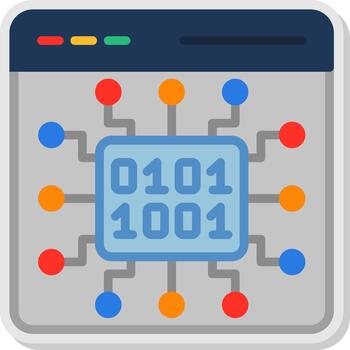 Binary Code Stylish UX Piece vector