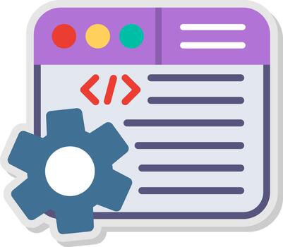 web programación codificado ui símbolo vector
