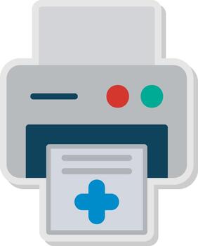 Printer Bright Tone Visual vector